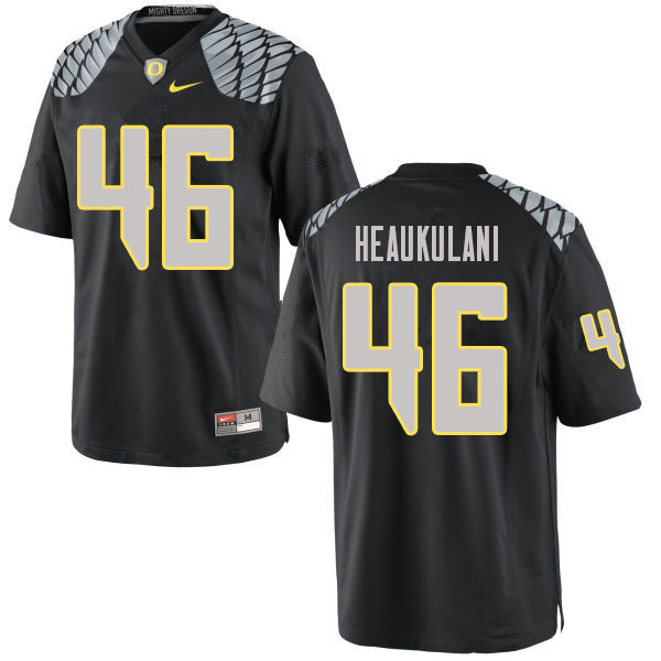 Men #46 Nate Heaukulani Oregn Ducks College Football Jerseys Sale-Black